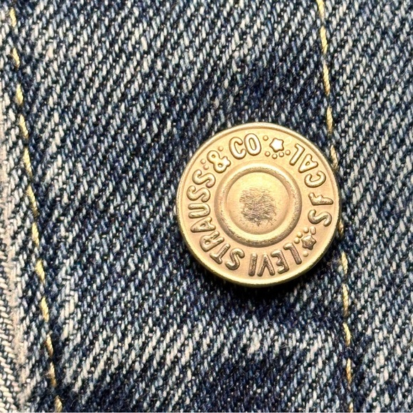 Upcycled Retro Disney Characters.  Levi Strauss, Upcycled Denim Jeans Jacket, L - Picture 8 of 10